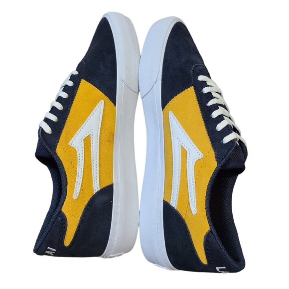 Lakai Manchester Skateboard Shoes Navy White Suede Mens Lace Up Sneakers Size 8 - Picture 5 of 8